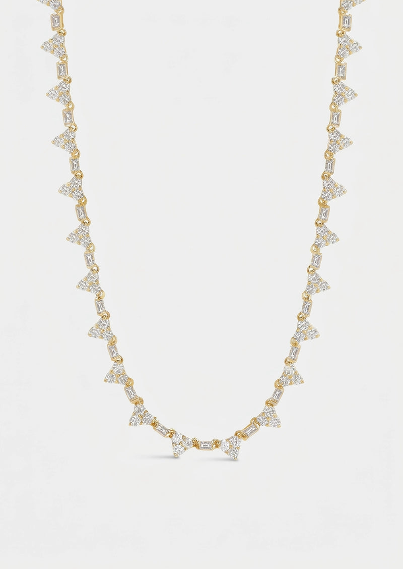 Pyramid Tennis Necklace