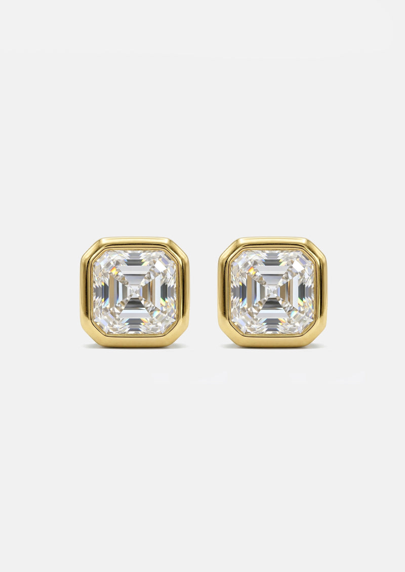 Asscher Diamond Threaded Flat Back Earring – Porter Lyons