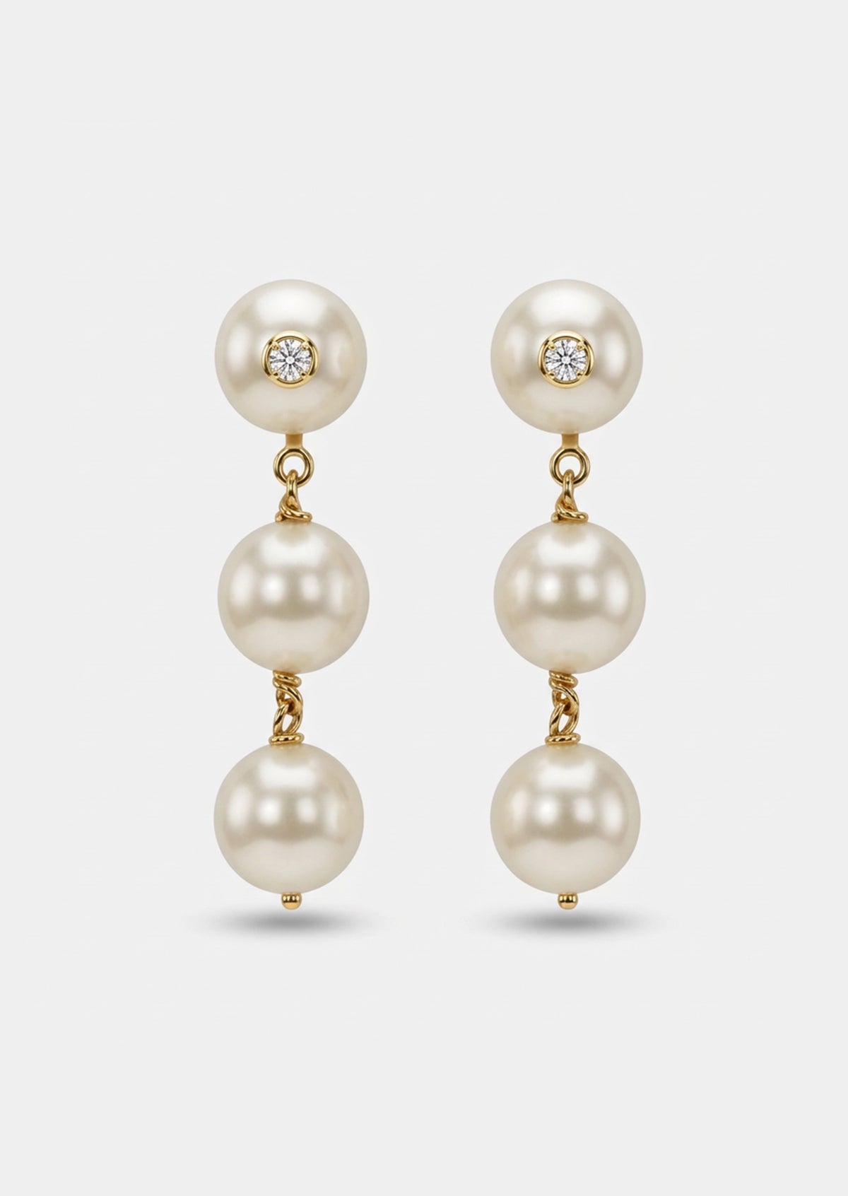 Pearl Trio Drop Earrings