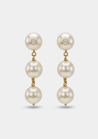 Pearl Trio Drop Earrings
