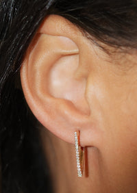 Diamond Triangle Hoop | Single