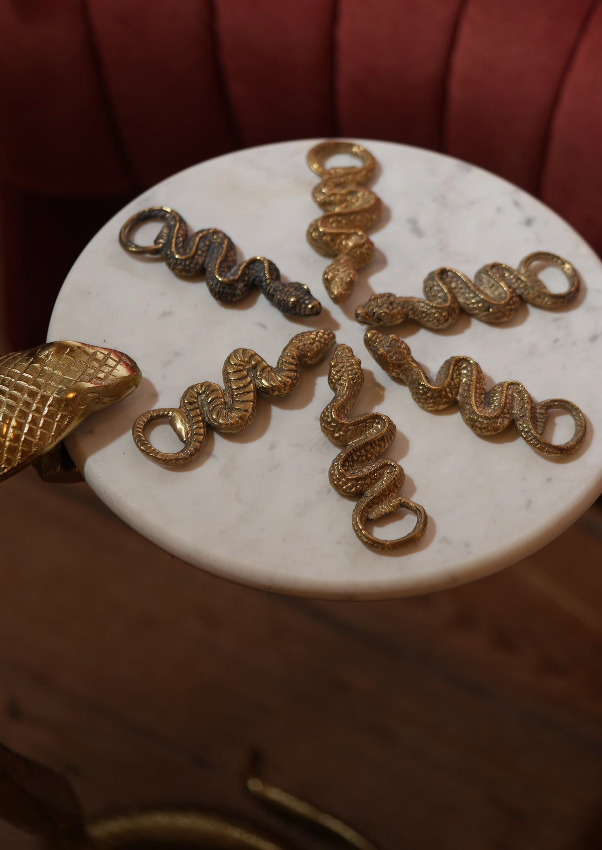 Snake Brass Bottle Opener