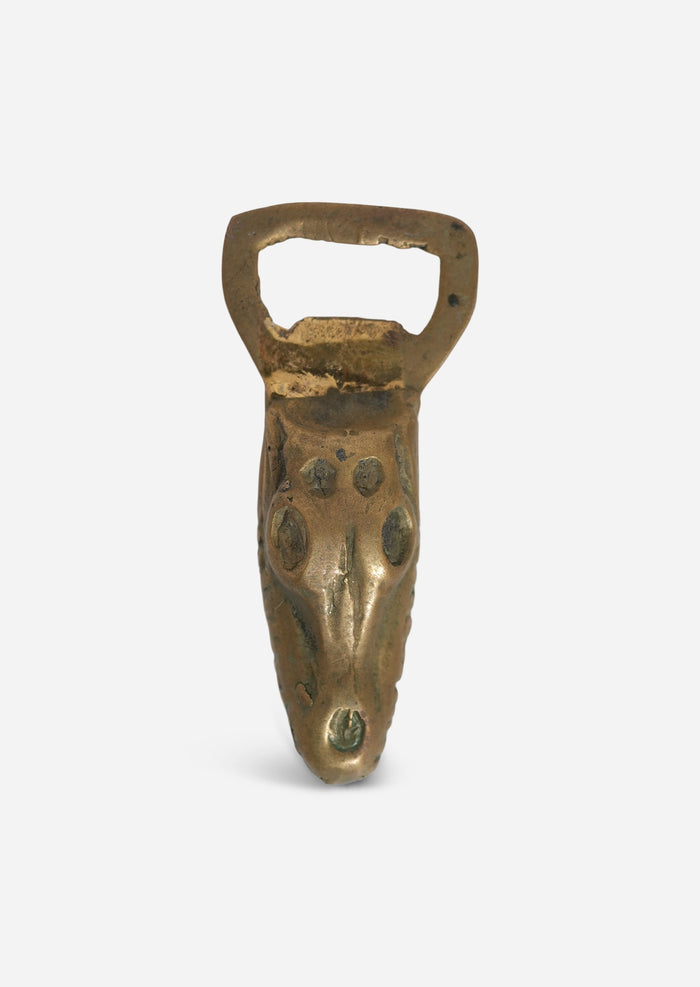Alligator Brass Bottle Opener