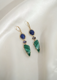 Lapis Scarab Earrings