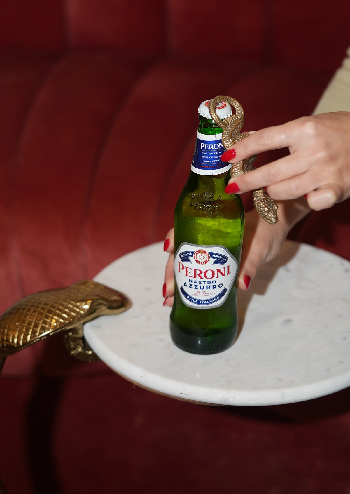 Snake Brass Bottle Opener