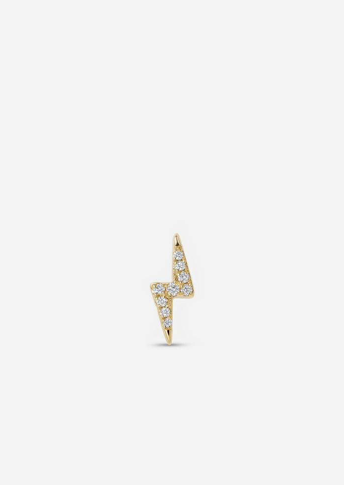 Mini Lightning Threaded Flat Back Earring
