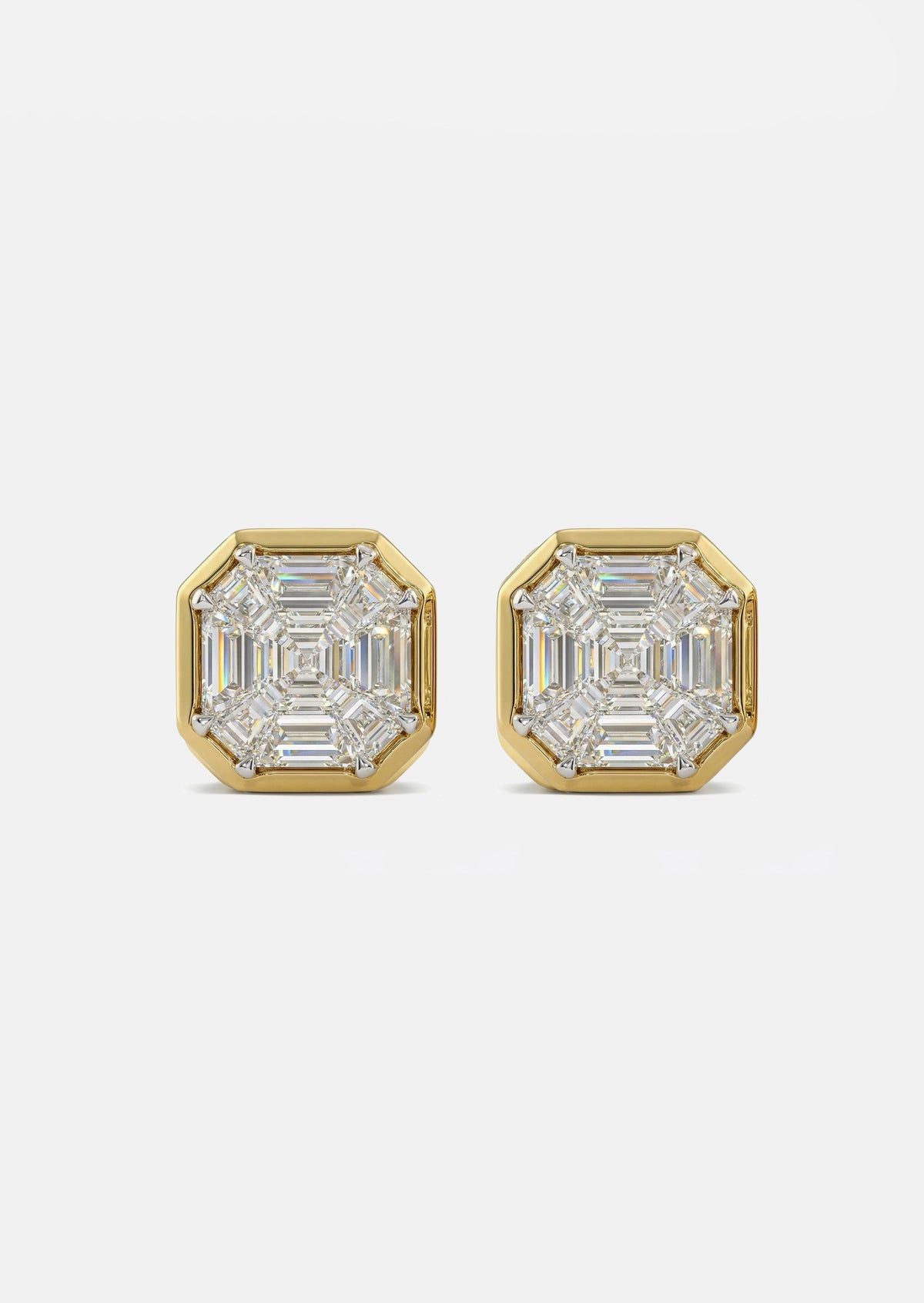 Mirror Asscher Earrings