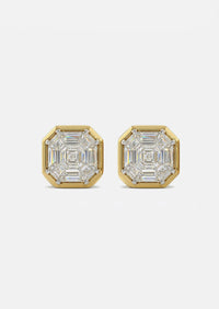 Mirror Asscher Earrings