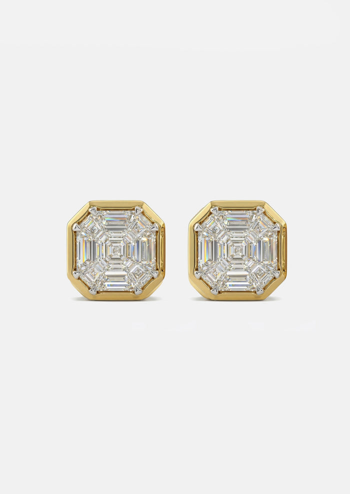 Mirror Asscher Earrings