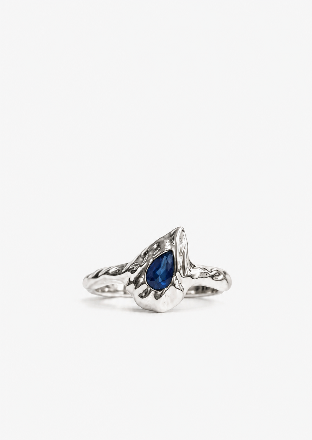 Sapphire Erode Pinky Ring