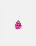 Mini Pear Ruby Threaded Flat Back Earring