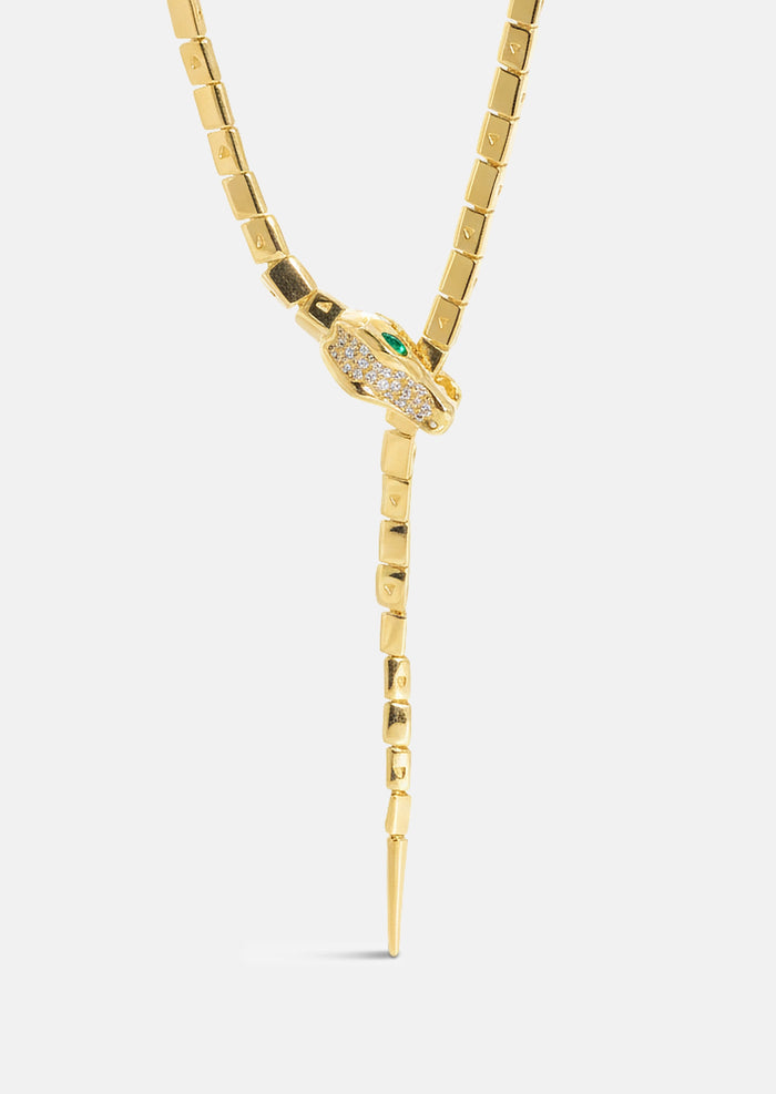 Nile Crocodile Lariat Necklace