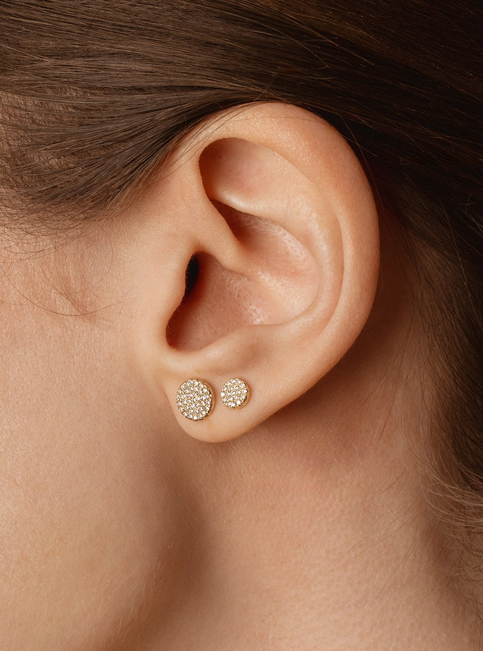 Diamond Disc Earring | Single