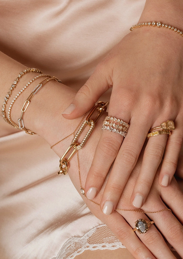 Jumbo Diamond Paperclip Bracelet