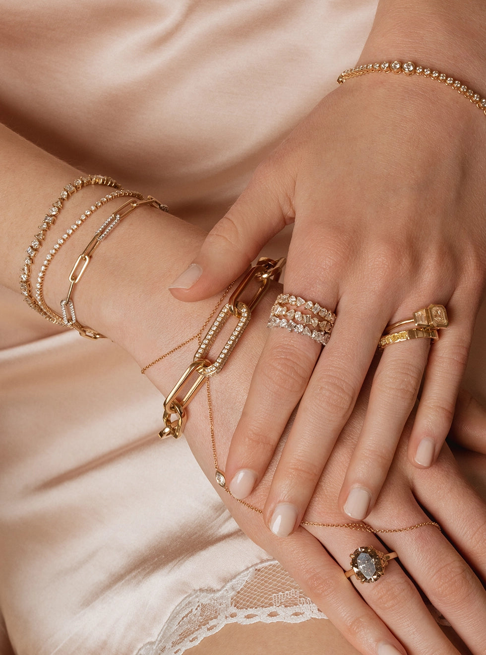 Jumbo Diamond Paperclip Bracelet