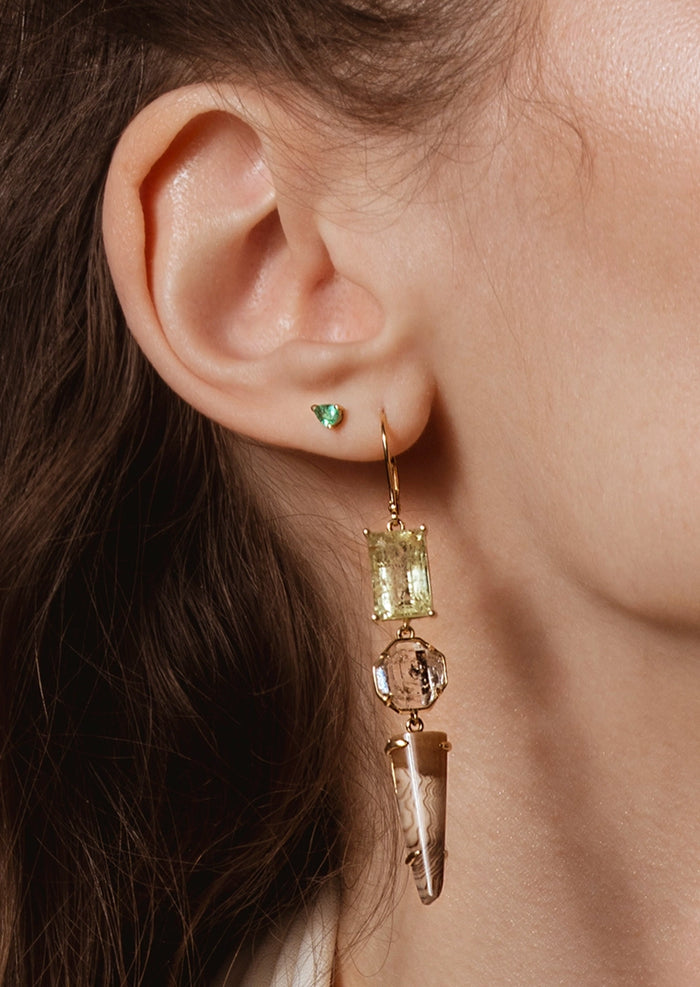Soft Knock Green Aqua Earrings
