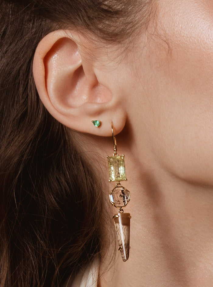Soft Knock Green Aqua Earrings