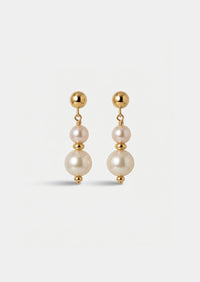 Polka Dot Pearl Drop Earrings