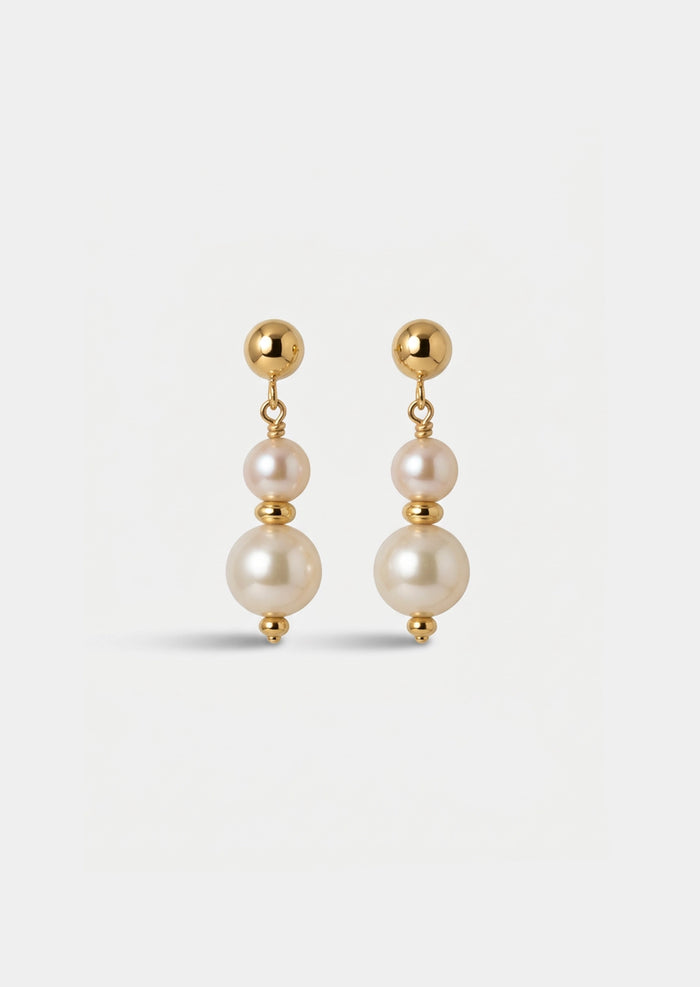 Polka Dot Pearl Drop Earrings