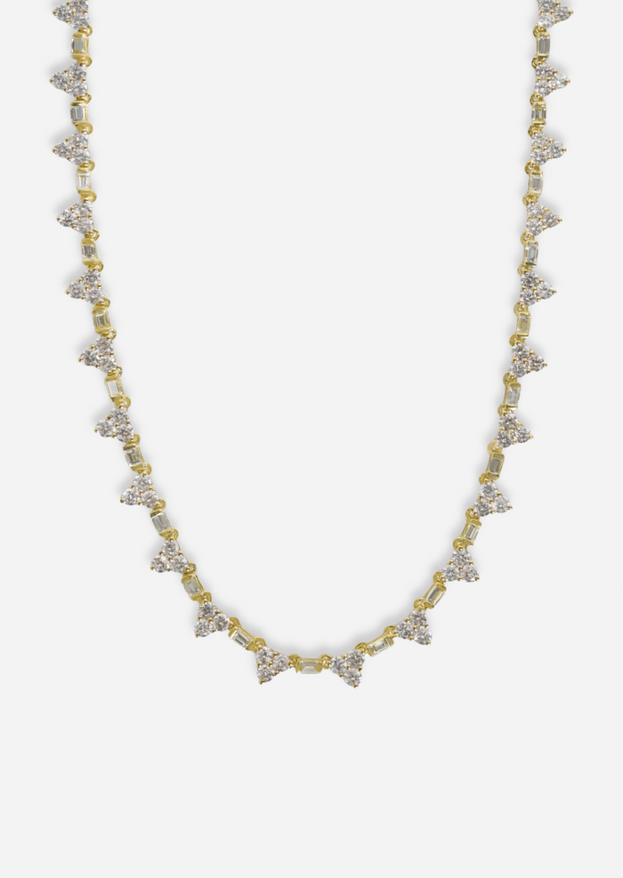 Pyramid Tennis Necklace