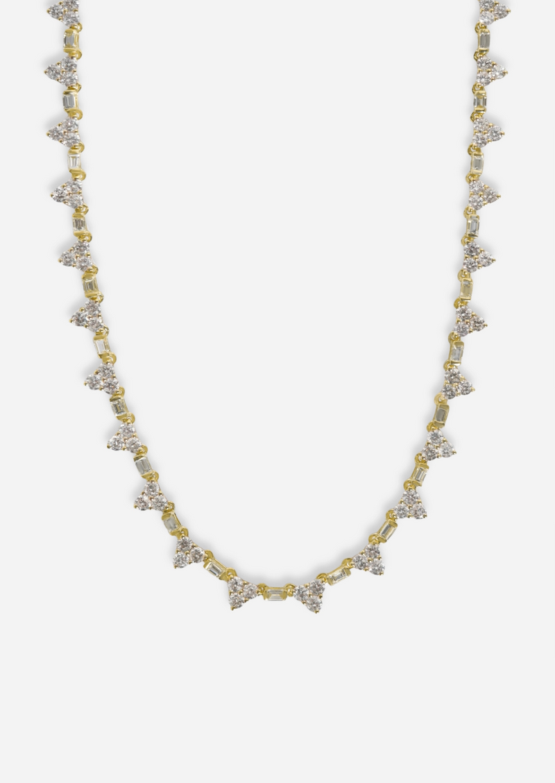 Pyramid Tennis Necklace