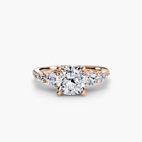Five Stone Ring with Pavé Band
