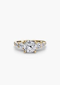 Five Stone Ring with Pavé Band