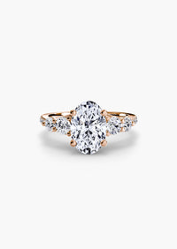 Five Stone Ring with Pavé Band