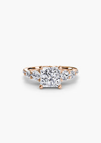 Five Stone Ring with Pavé Band