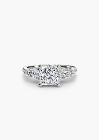 Five Stone Ring with Pavé Band