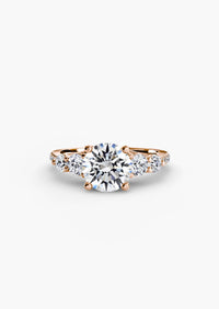 Five Stone Ring with Pavé Band