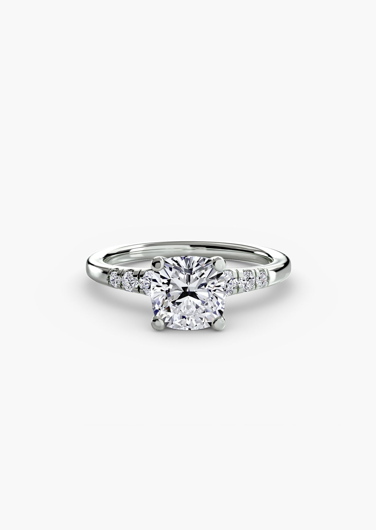 Solitaire with Shoulder Accents