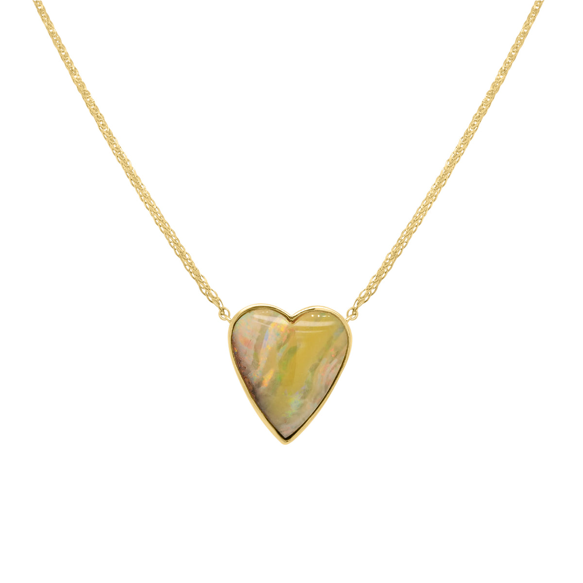 Boulder Opal Heart Necklace