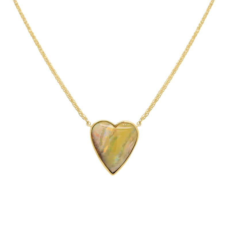 Boulder Opal Heart Necklace