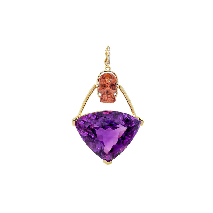 Amethyst Skull Charm