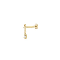 Ankh Drop Threaded Flat Back Earring | Single