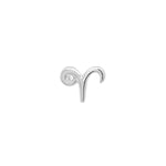 Aries Threaded Flat Back Earring | .60GMS .01CT