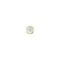 Asscher Diamond Threaded Flat Back Earring | 0.28GMS 0.09CT | Single