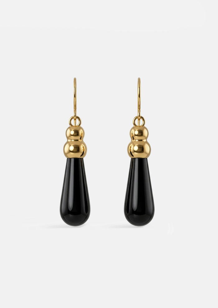 Black Onyx Drop Earrings