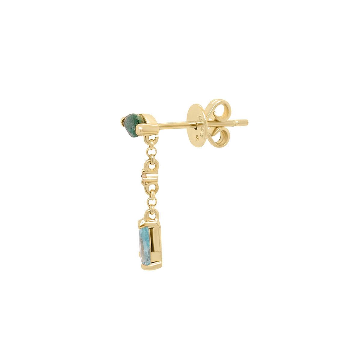 Blue Tear Earring | .45GMS .34CTW | Single - Porter Lyons