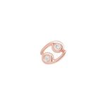 Cancer Threaded Flat Back Earring | .60GMS .02CT