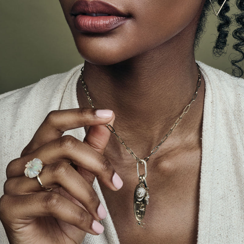 Lotus Flower Ring | Opal