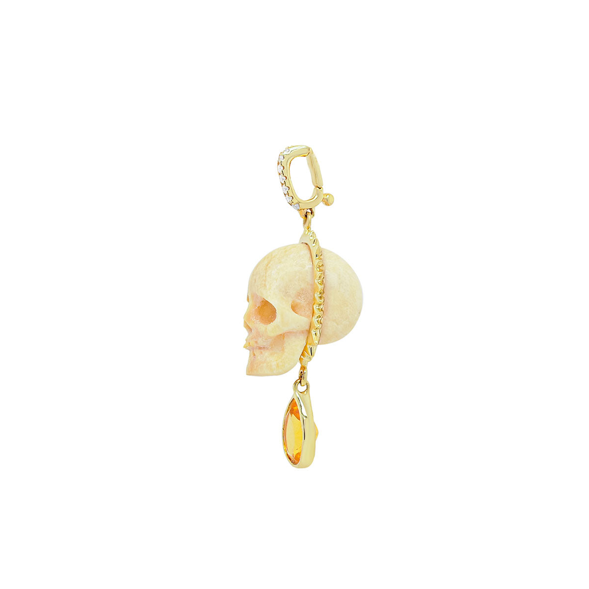 Carved Skull Charm – Mexican Opal | 1GMS 0.47TCW