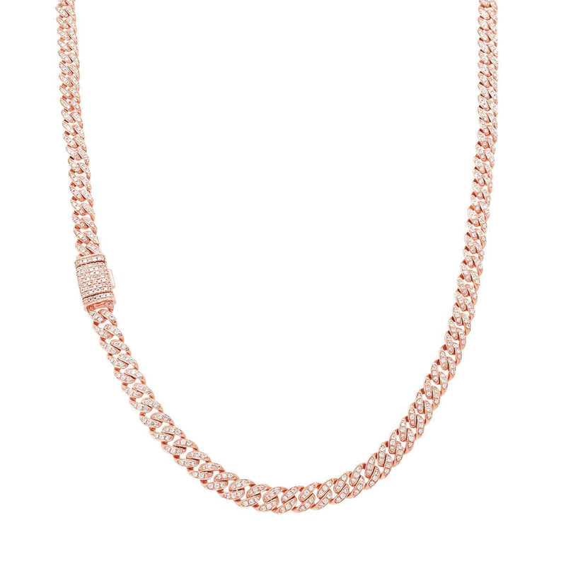 Diamond Curb Chain Necklace | 14.70GMS 1.45CTS