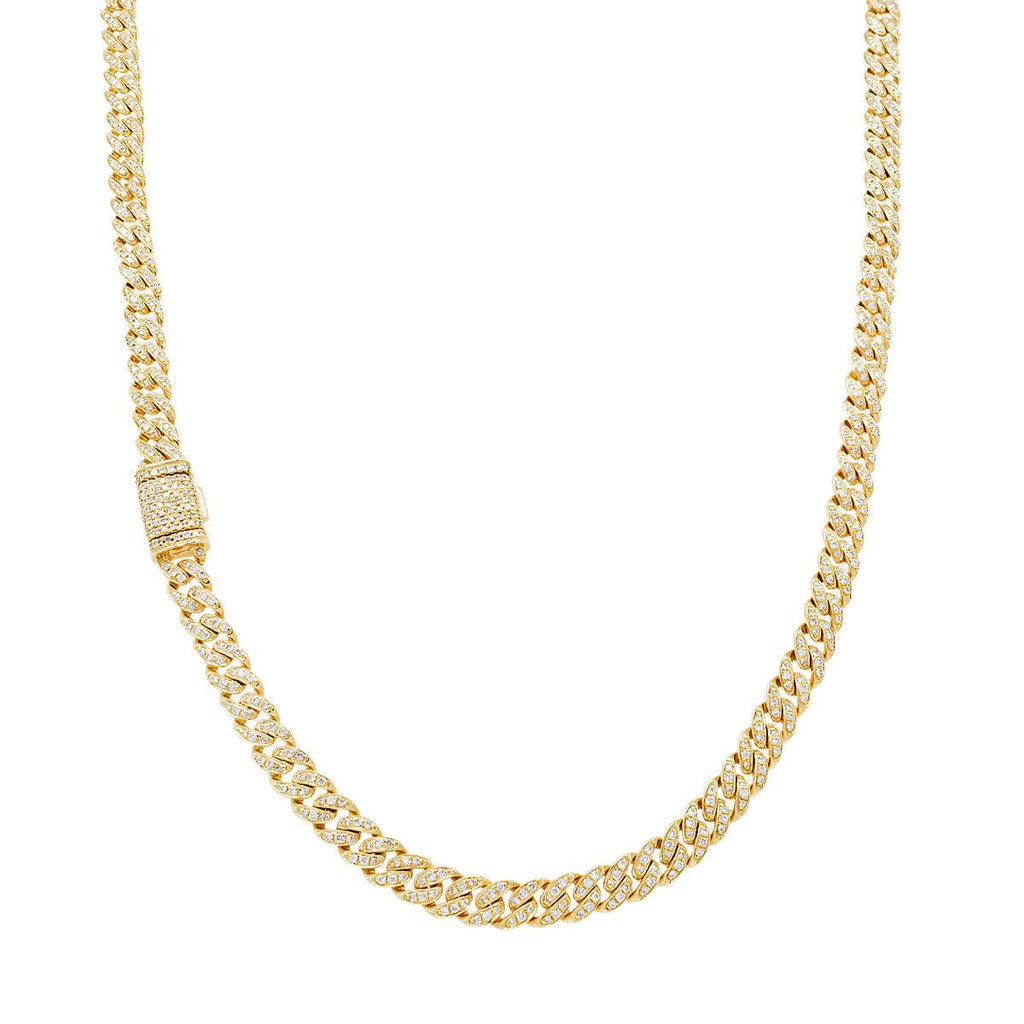 Diamond Curb Chain Necklace | 14.70GMS 1.45CTS