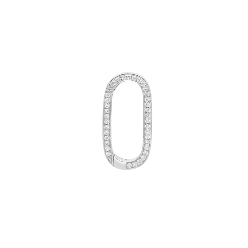 Diamond Oval Link Charm Connector | 0.90GMS 0.20CT