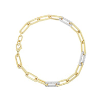 Diamond Staple Bracelet