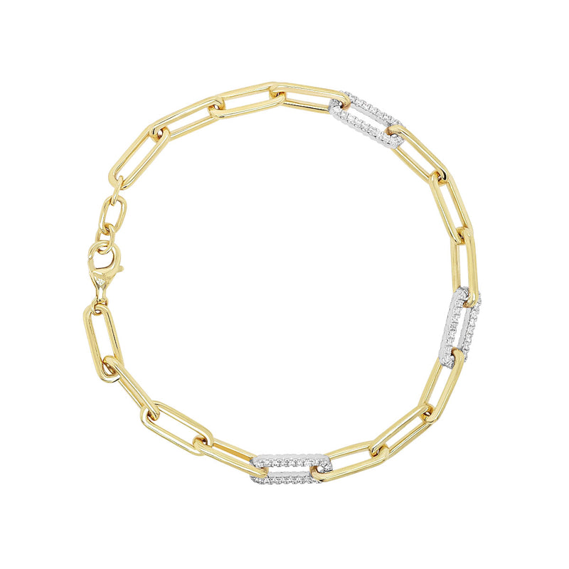 Diamond Staple Bracelet