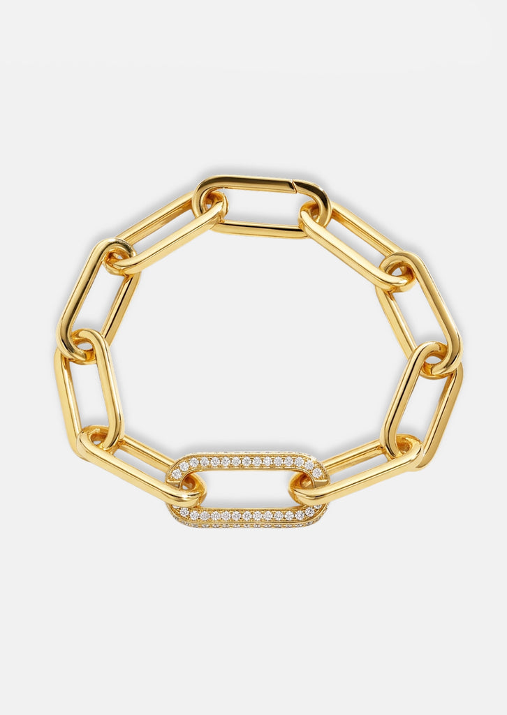 Jumbo Diamond Paperclip Bracelet