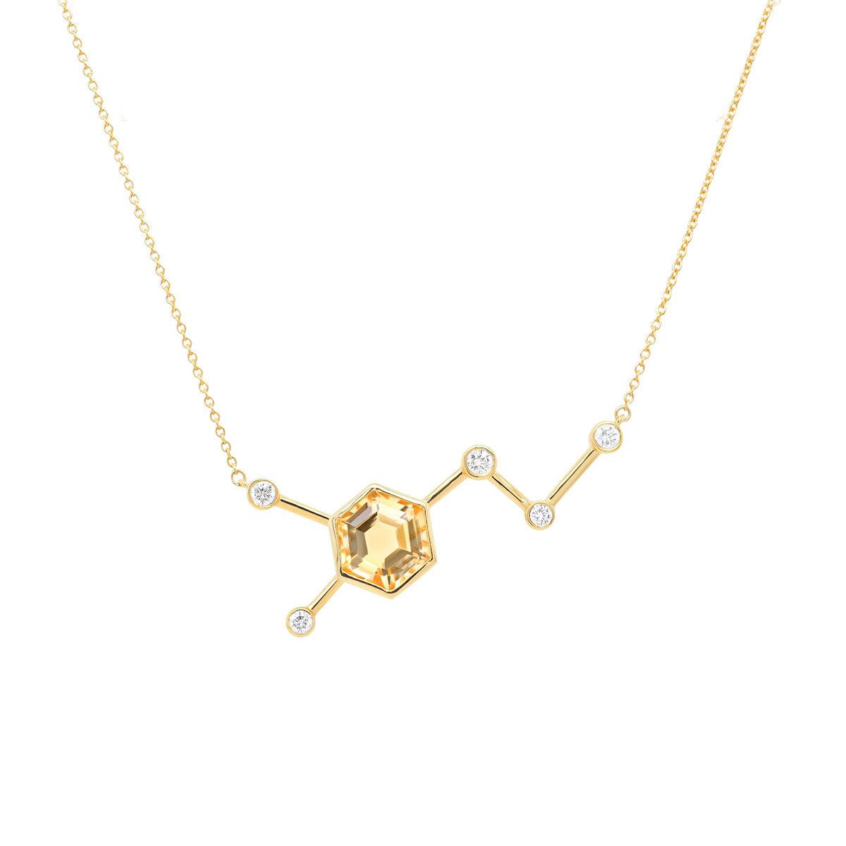 Dopamine Necklace - Citrine Diamond | 2.9GMS 2.15CT - Porter Lyons